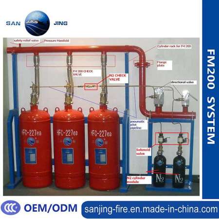 Wholesale FM200 Cylinder Fire Suppression Systems with Solenoid Valve